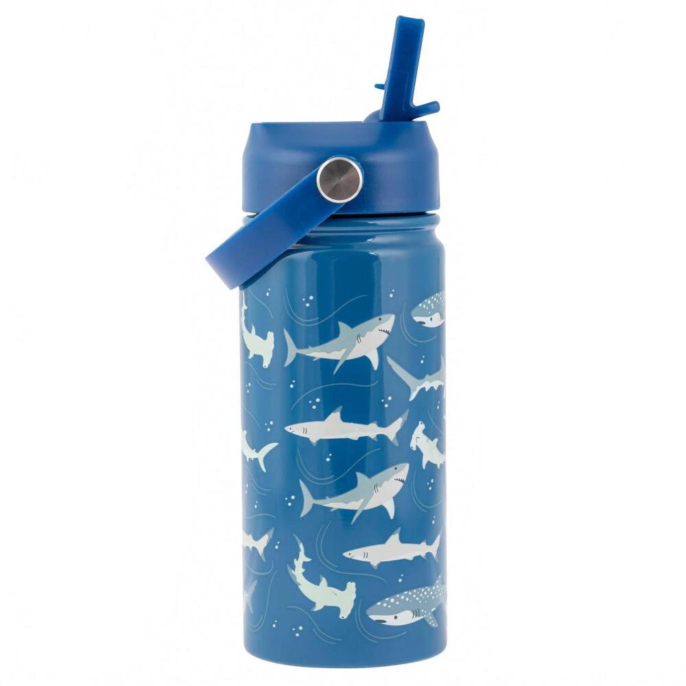 NEW STEPHEN JOSEPH kid's insulated stainless steel water bottle with handle in s